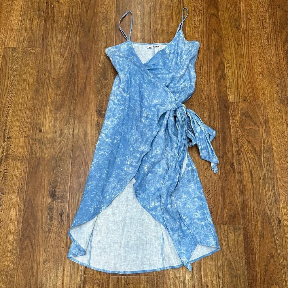 Reformation Court linen wrap dress - Picture 5 of 10